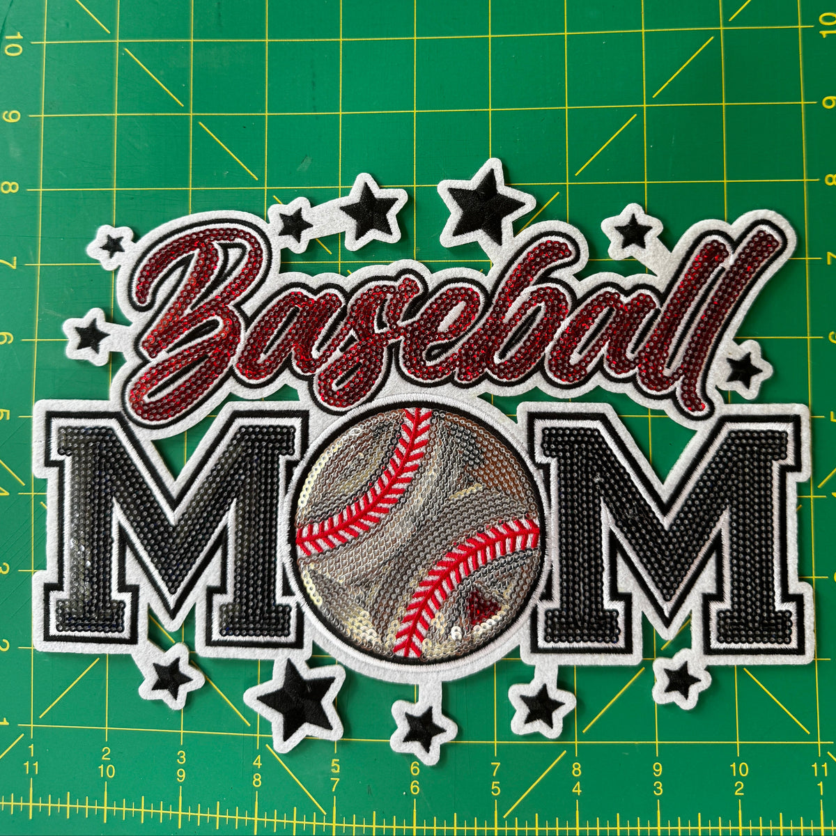Baseball Mom Sequin Patch