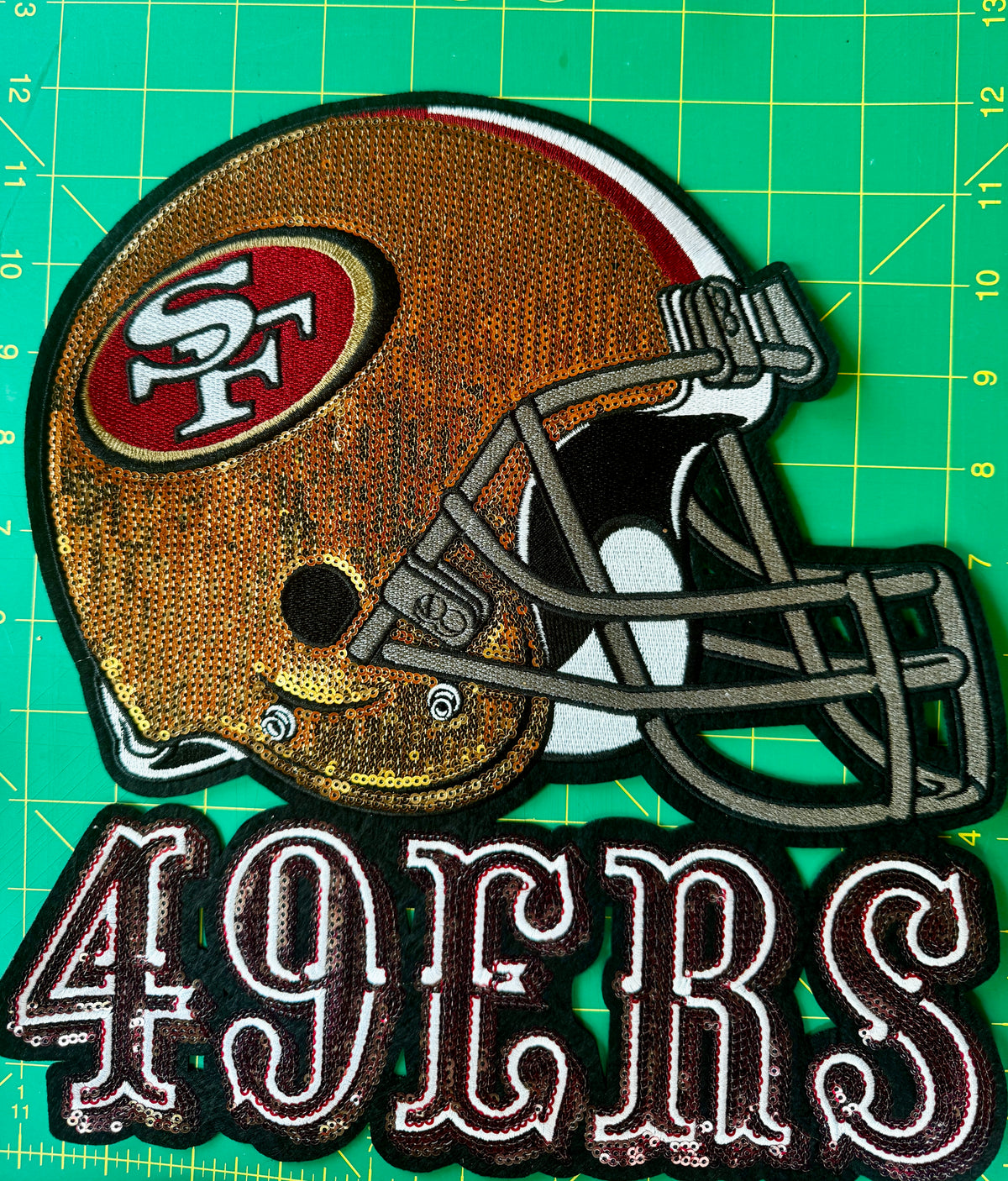San Francisco Football Helmet Sequin Patch