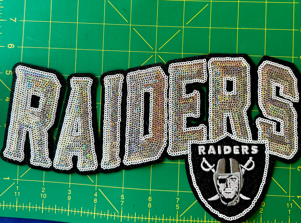 Raiders Football Patch – Silver & Black Team Spirit Patch