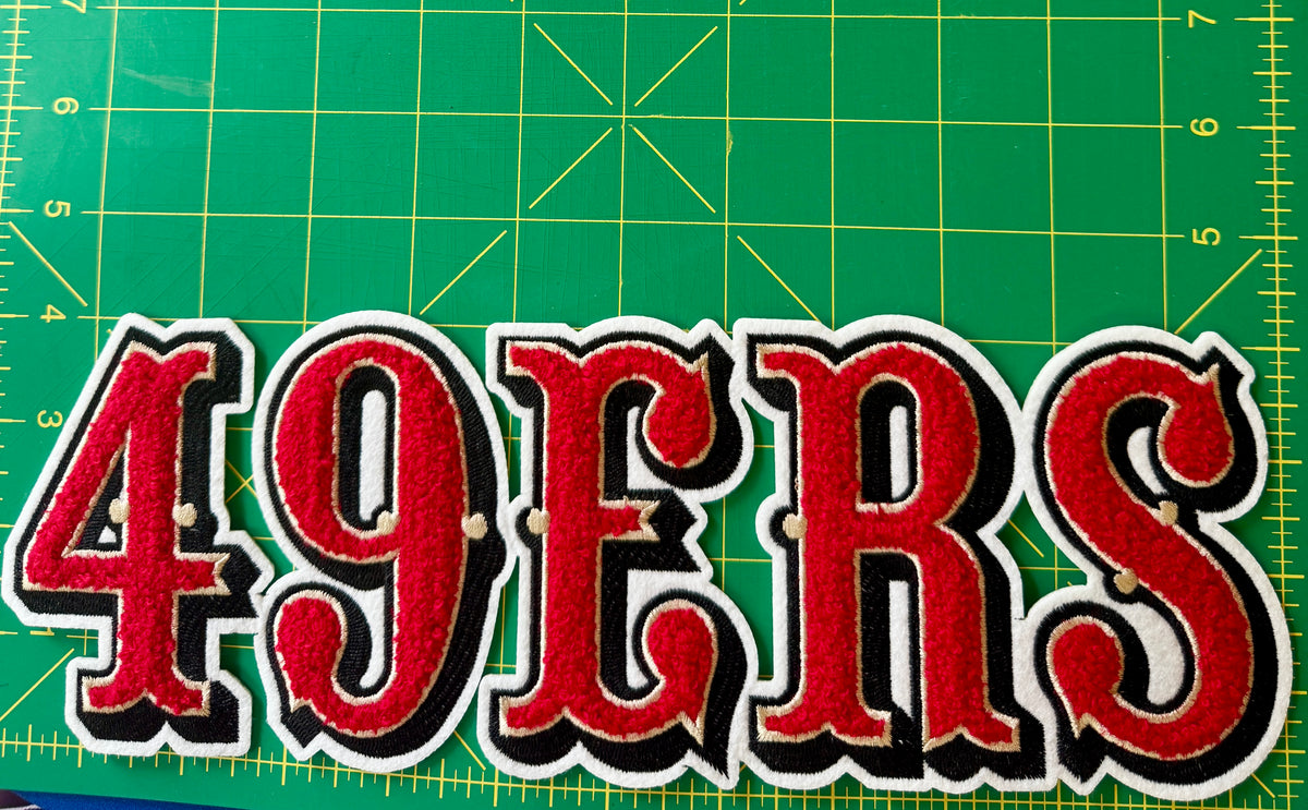 49ers Red Chenille Embroidered Patch – Football Game Day Patch