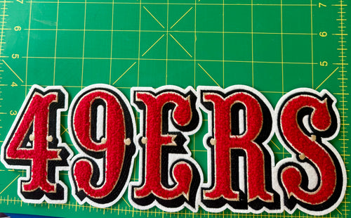 49ers Red Chenille Embroidered Patch – Football Game Day Patch