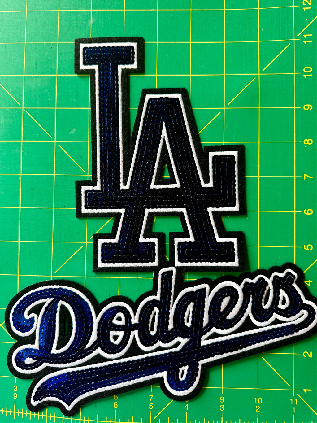 LA Dodgers Blue Sequin Patch