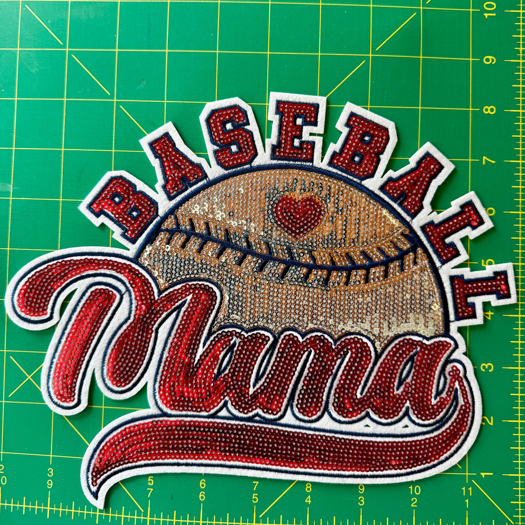Baseball Mama Sequin Patch