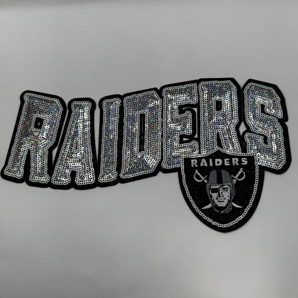 Raiders Football Patch – Silver & Black Team Spirit Patch