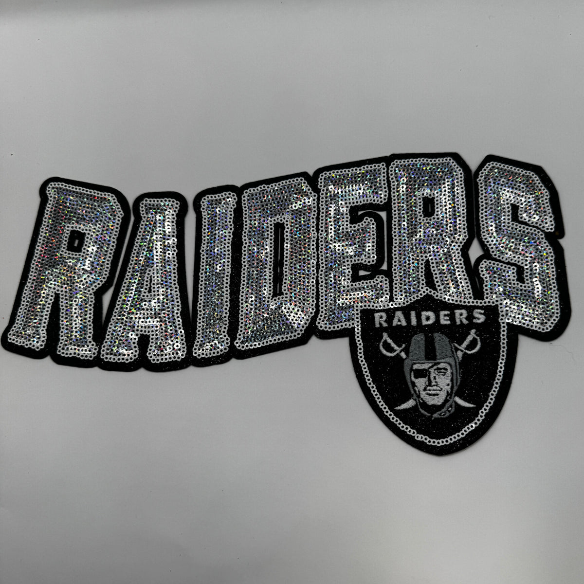 Raiders Football Patch – Silver & Black Team Spirit Patch
