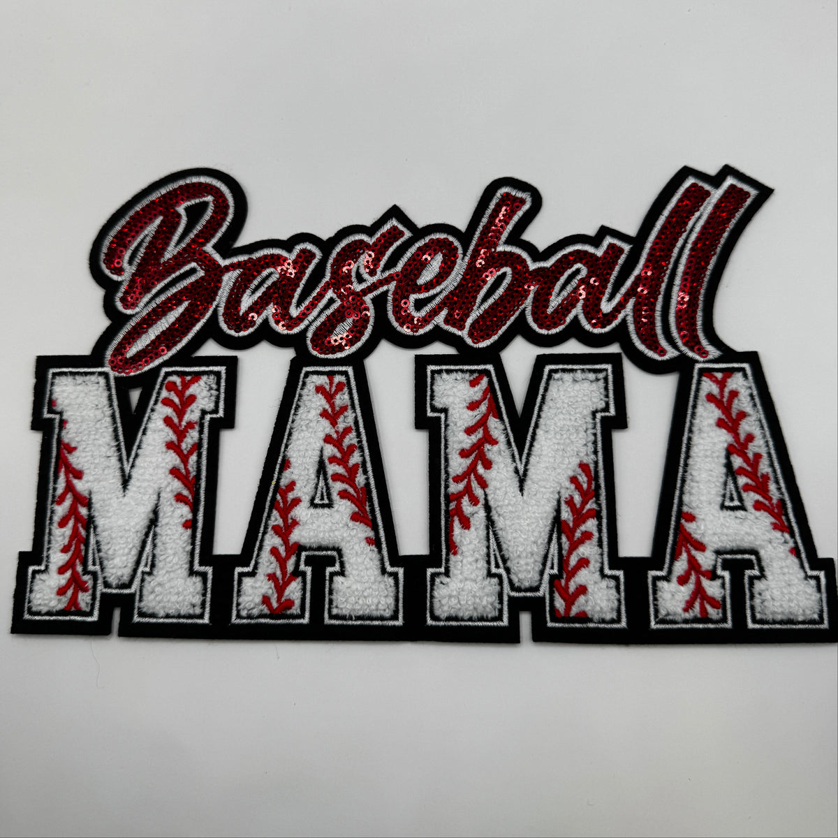 Baseball Mama Sequin & Chenille Patch