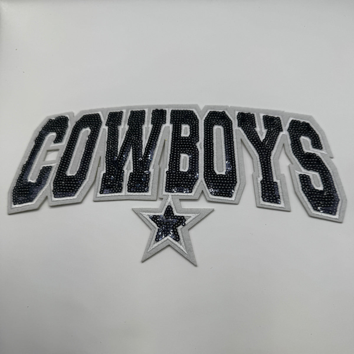 Cowboys Navy Sequin Varsity Star Patch
