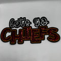 Let’s Go Chiefs Red Sequin Patch – Football Game Day Patch