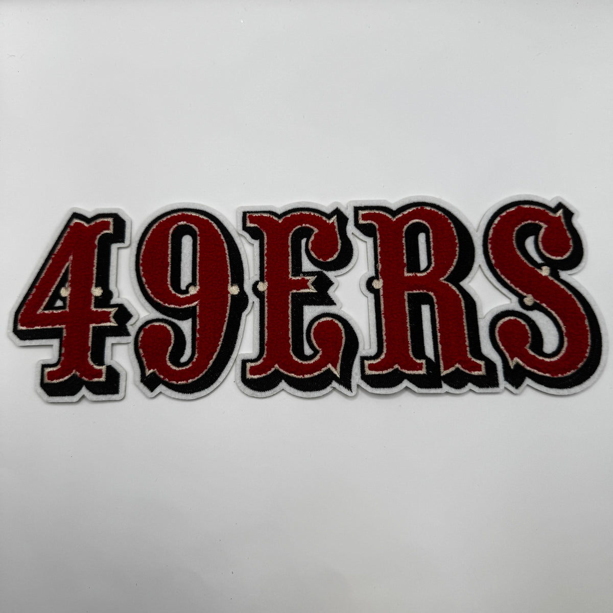 49ers Red Chenille Embroidered Patch – Football Game Day Patch