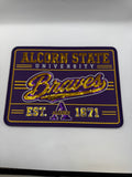 Alcorn State University Braves Sequin Embroidered Patch – Purple & Gold