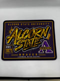 Alcorn State University Braves Sequin Embroidered Patch – Purple & Gold