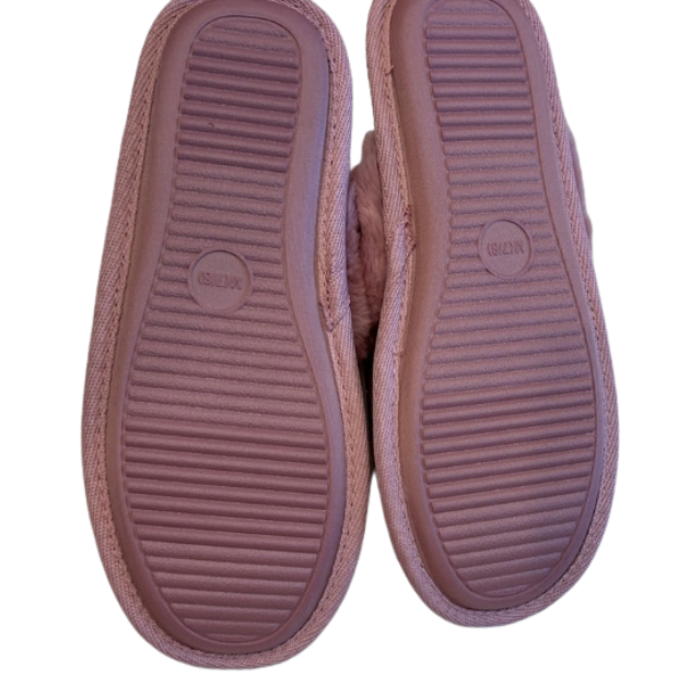 Auden Rose Gold Metallic Faux Fur Slippers