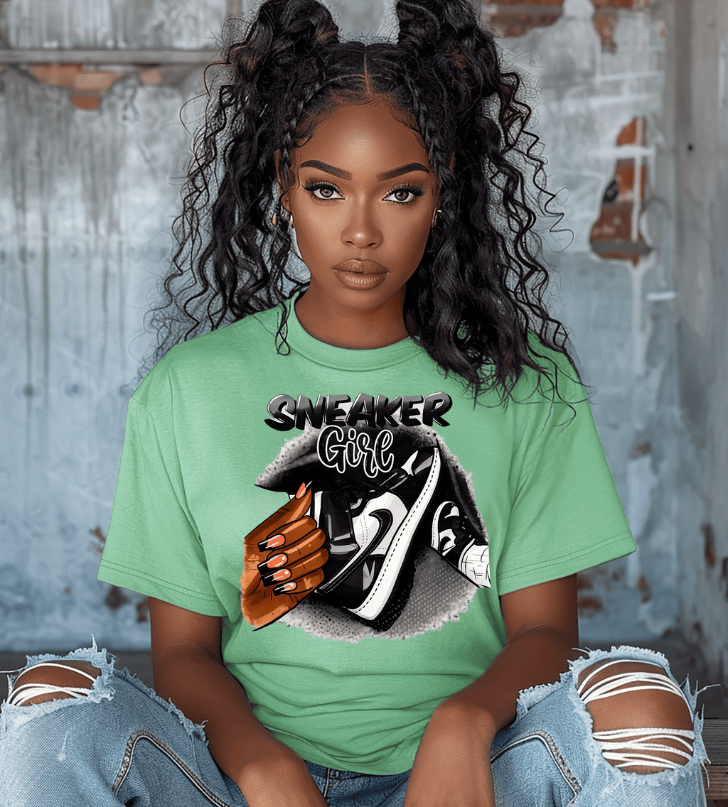 Sneaker Girl Black & White Graphic T-Shirt