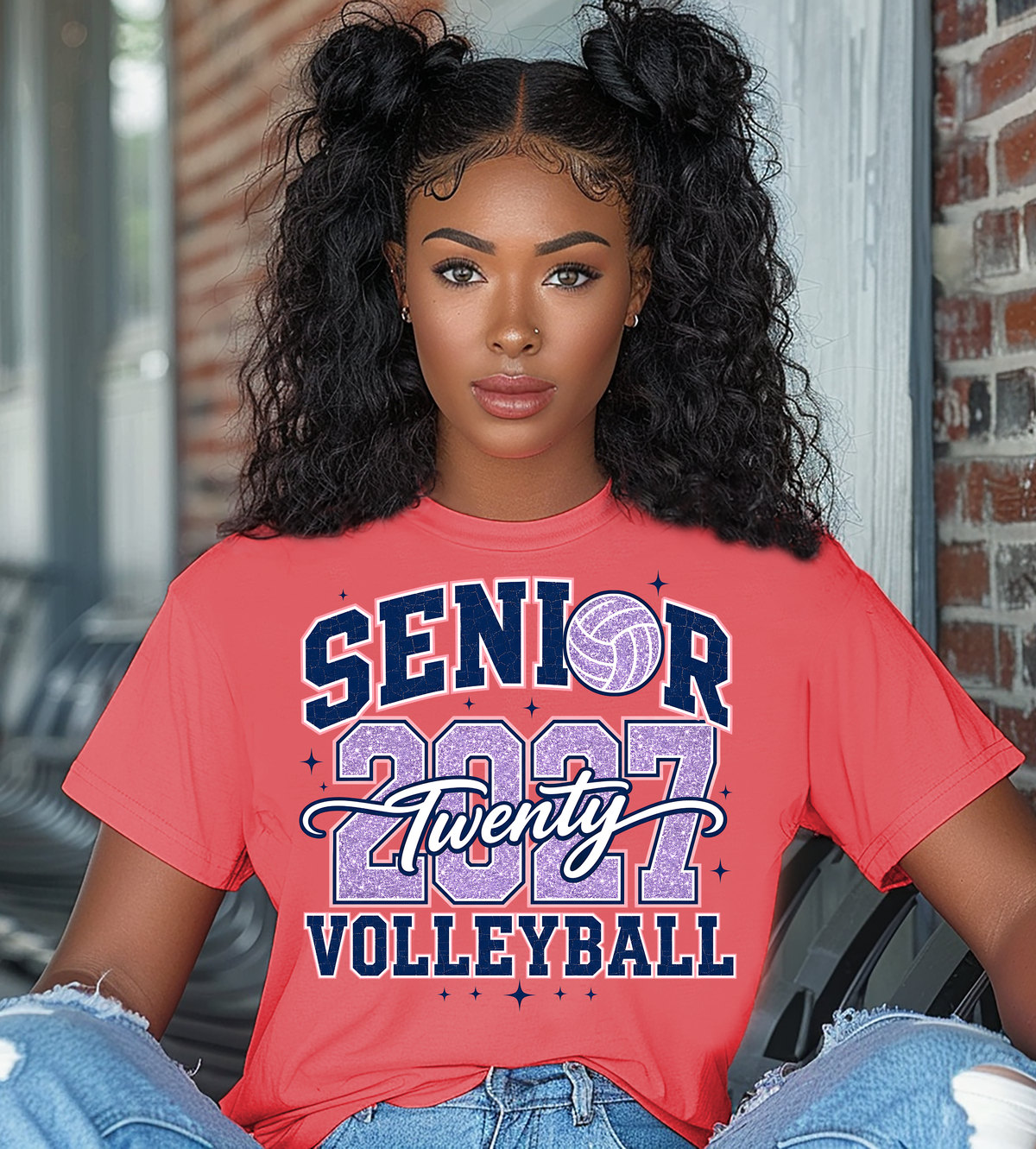 Senior 2027 Volleyball Shirt – Class of 2027 Senior Volleyball Graphic Tee