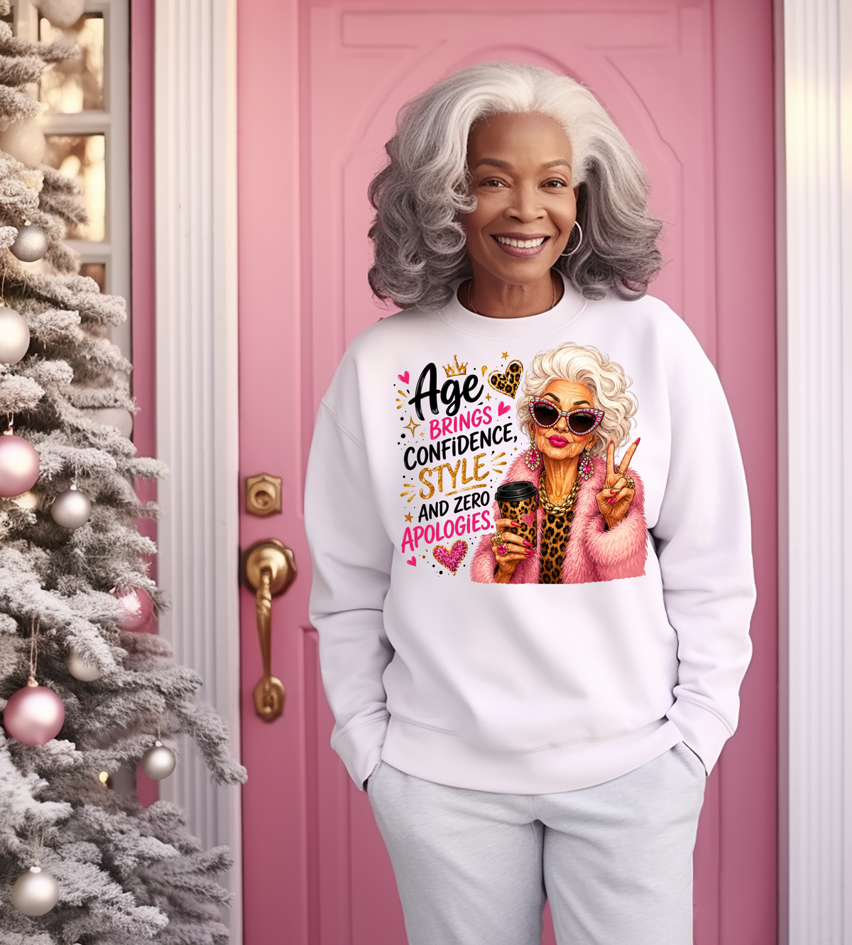 Age Brings Confidence, Style & Zero Apologies Shirt – Sassy Woman Graphic Tee