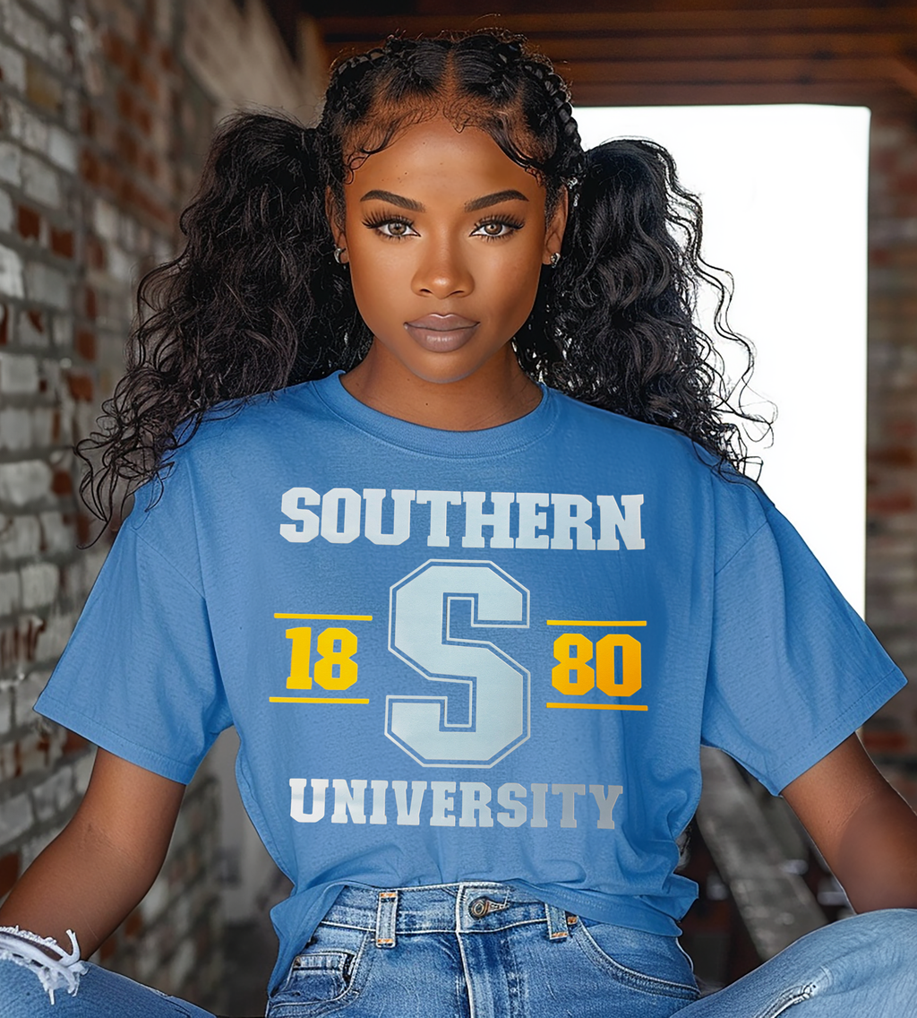 Southern University 1880 Graphic T-Shirt – Purple & Gold Collegiate Design