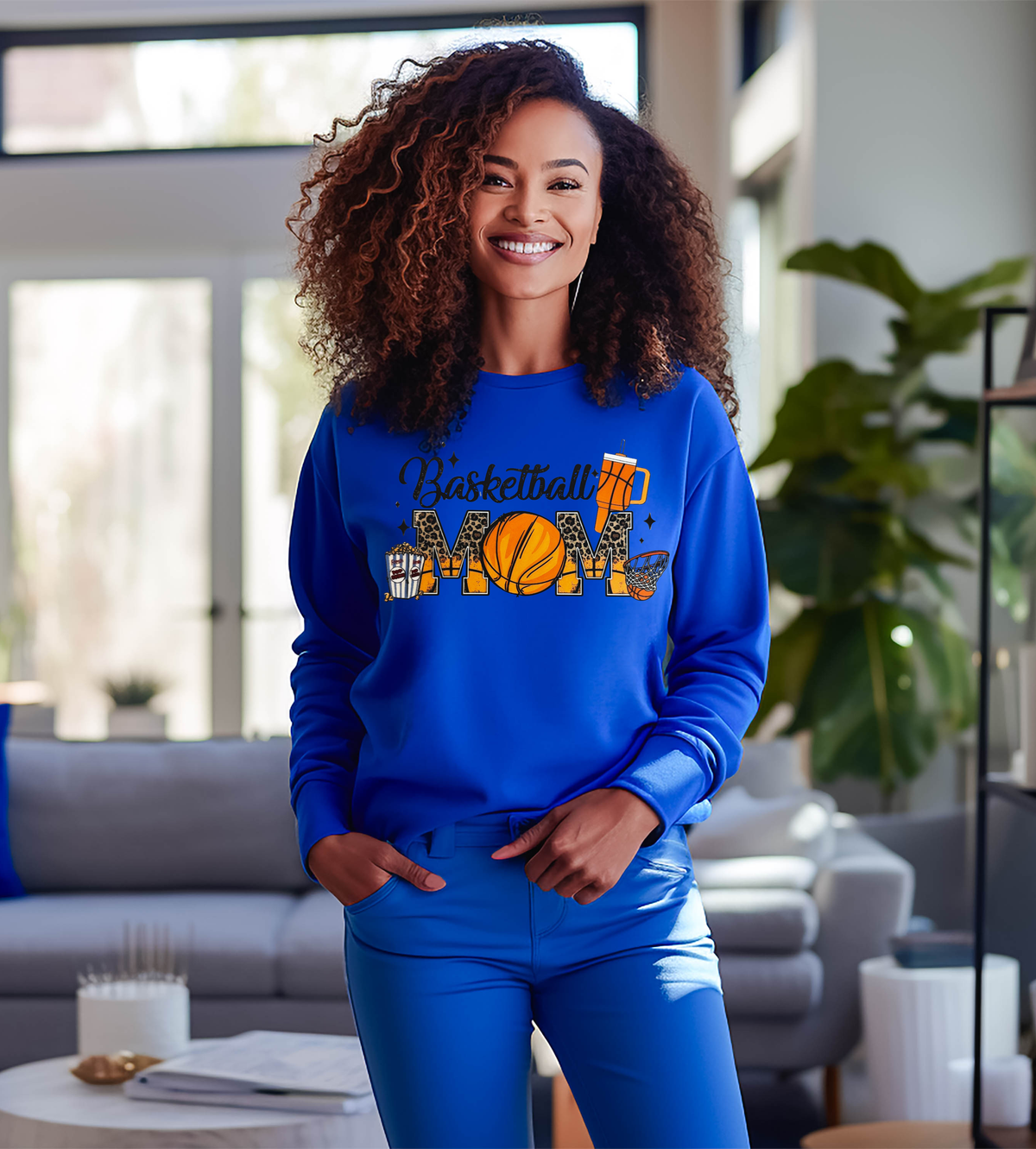 Basketball Mom Leopard Print Graphic Shirt – Game Day Sports Mom Tee
