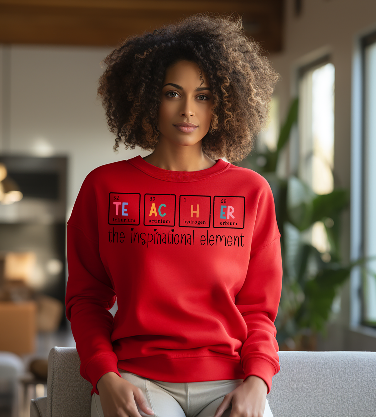 Teacher The Inspirational Element Graphic Shirt in Black – Periodic Table Teacher Tee