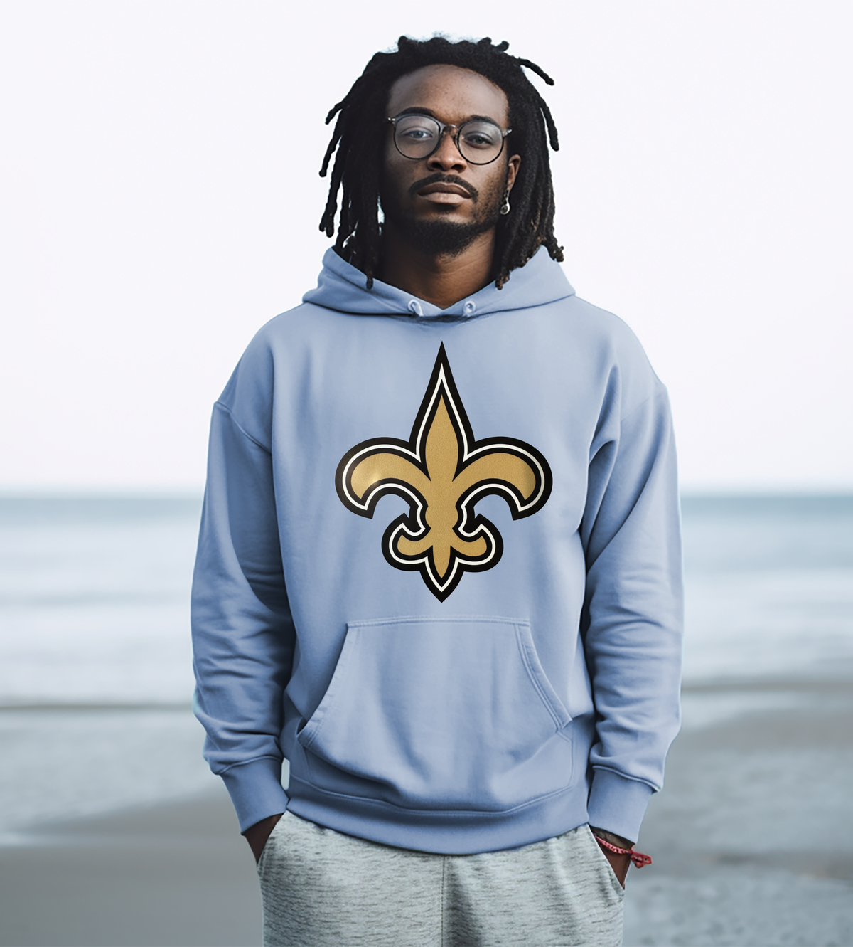 New Orleans Saints Fleur-de-Lis Graphic Shirt | Black & Gold Football Tee