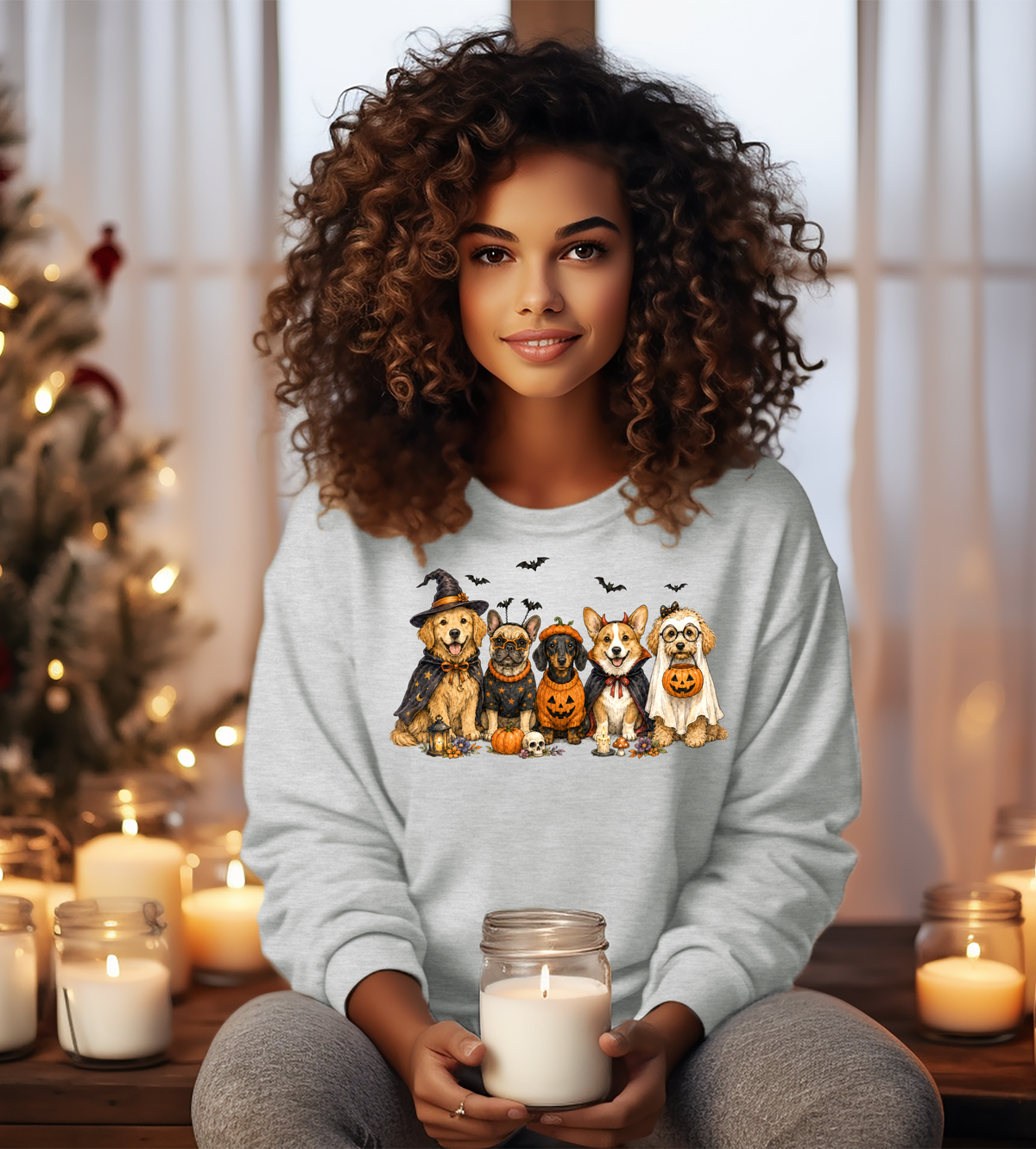 Halloween Dogs in Costumes Shirt – Cute Spooky Dog Lover Graphic Tee