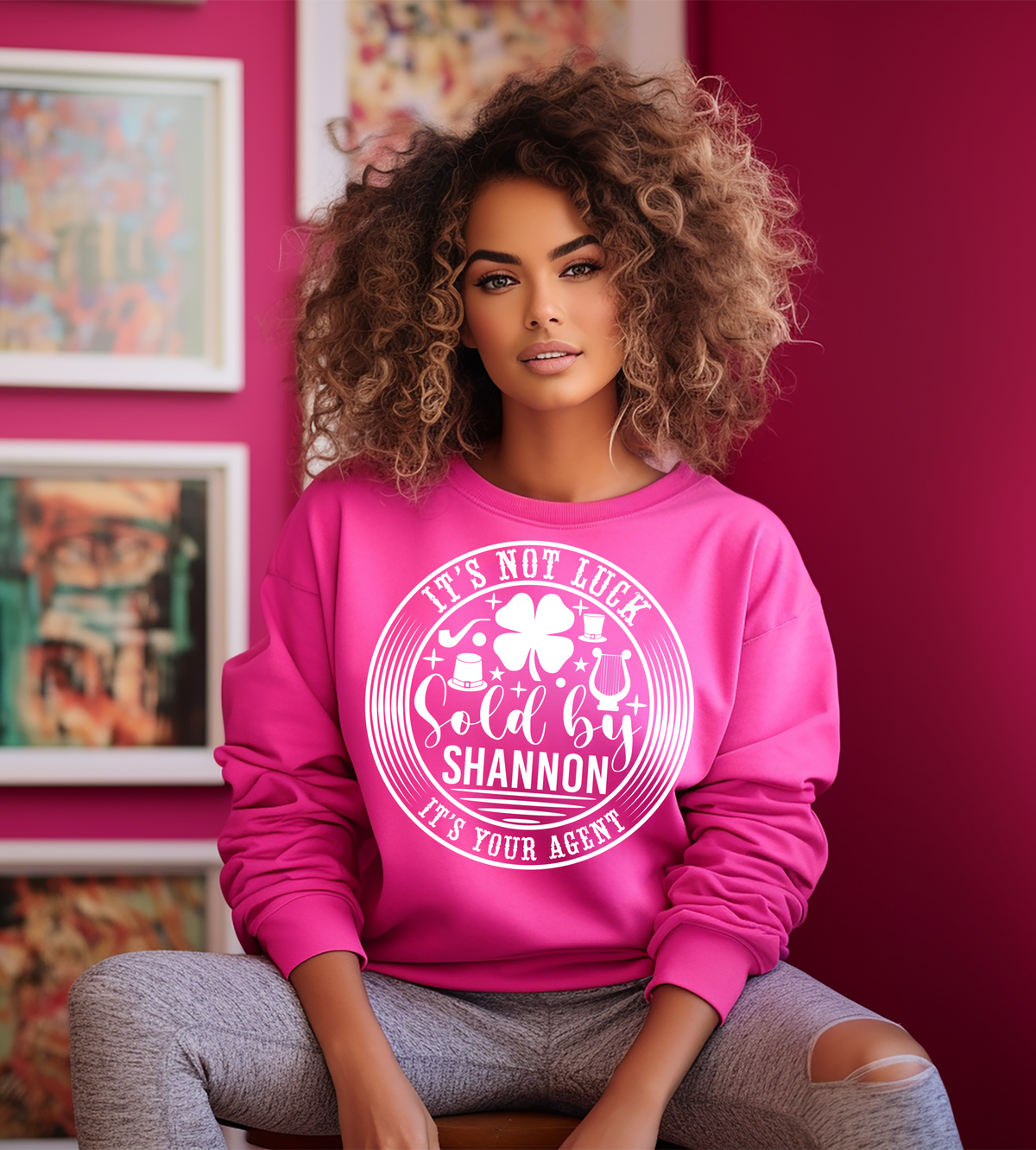 It’s Not Luck, Sold by Shannon – Realtor Graphic T-Shirt | Real Estate Agent Shirt