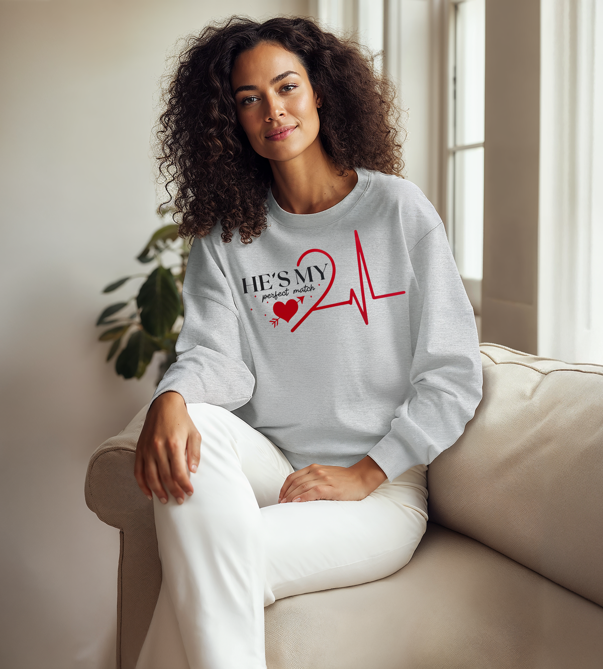 He’s My Perfect Match Graphic T-Shirt | Romantic Couples Shirt