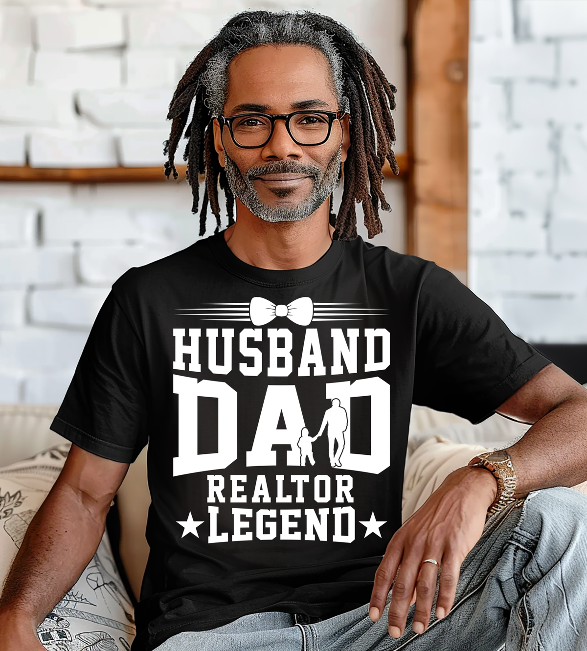 Husband Dad Realtor Legend Graphic T-Shirt | Real Estate Agent Dad Shirt