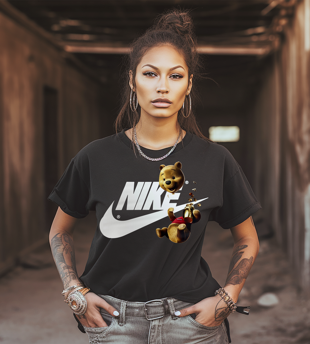 Winnie the Pooh Nike Swoosh Streetwear Graphic T-Shirt