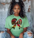 African Pride Bow Graphic Shirt – Black Woman Empowerment & Heritage Tee