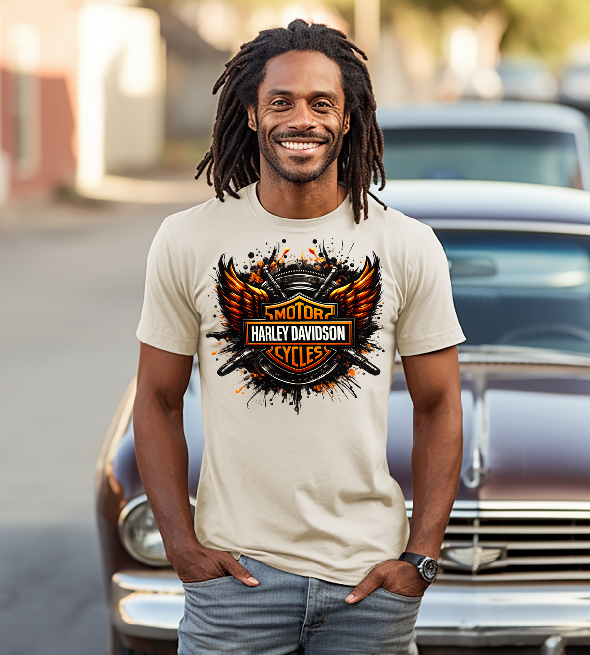 Harley-Davidson Motorcycle Wings Graphic T-Shirt – Biker Tee