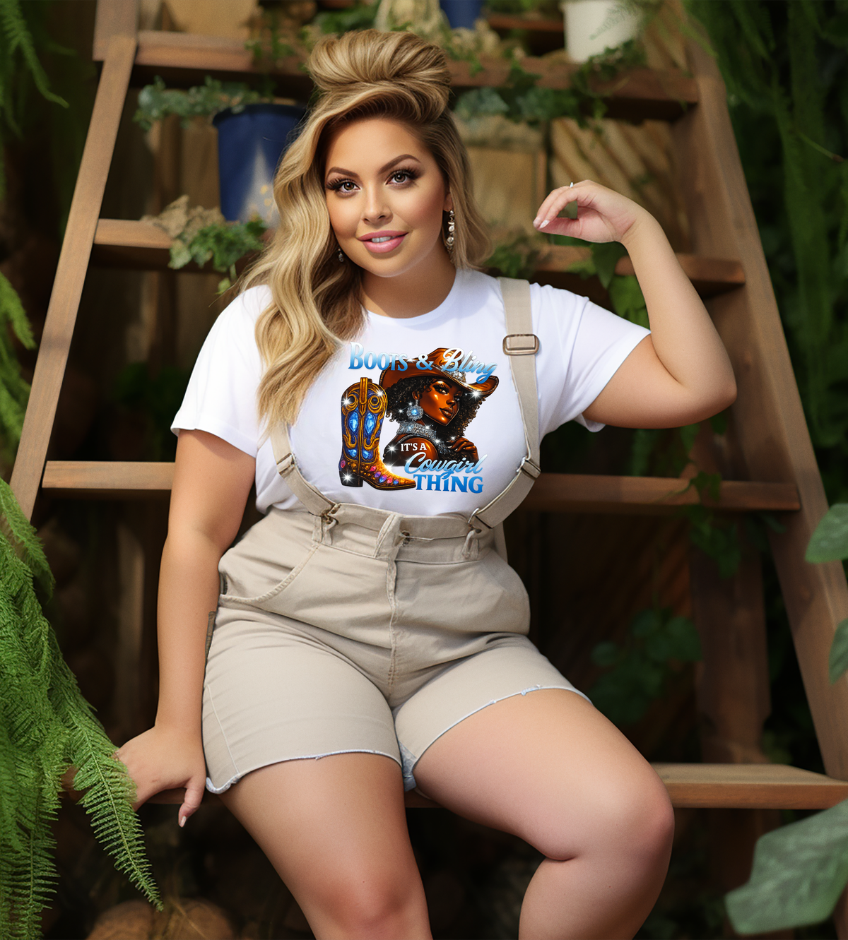 Boots & Bling Cowgirl Graphic T-Shirt – It’s a Cowgirl Thing Western Tee