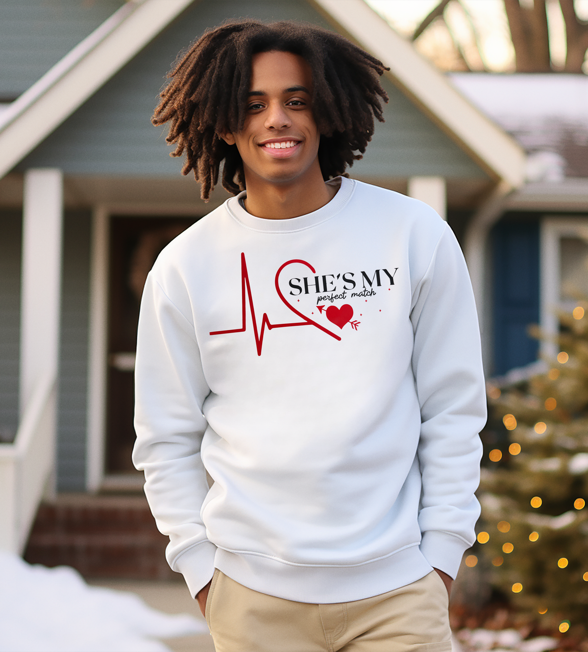 She’s My Perfect Match Graphic T-Shirt | Romantic Couples Shirt