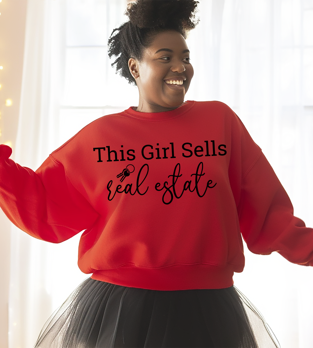 This Girl Sells Real Estate Graphic T-Shirt – Women’s Realtor & Real Estate Agent Shirt