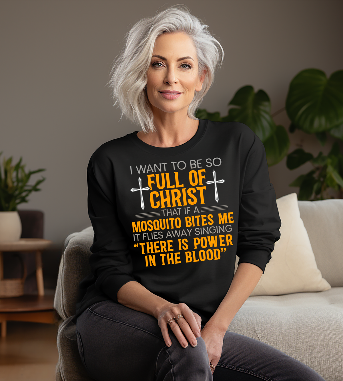 Full of Christ Funny Christian Graphic T-Shirt | Faith Shirt