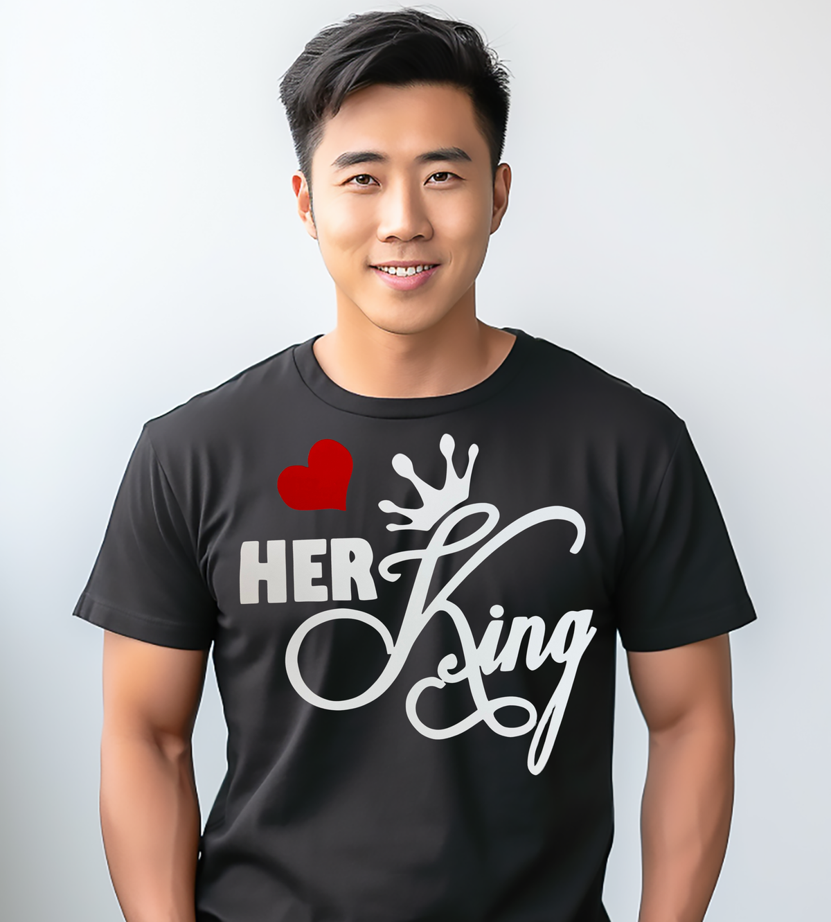 Her King Graphic T-Shirt | Couples & Valentine’s Shirt