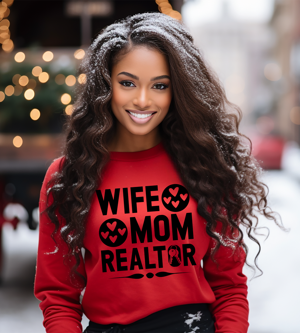 Wife Mom Realtor Graphic Shirt – Real Estate Mom Tee
