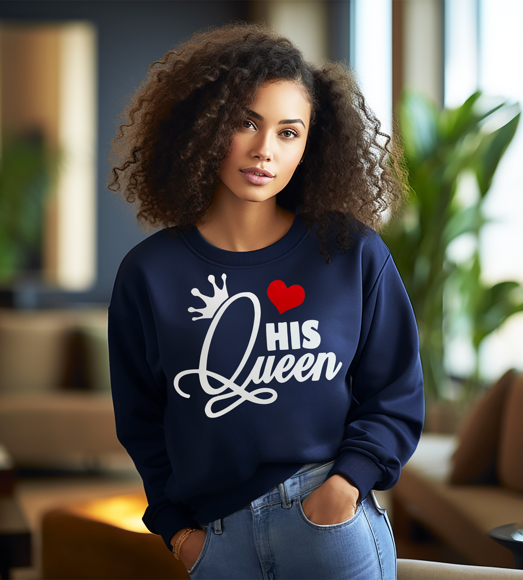His Queen Graphic T-Shirt | Couples Love & Valentine’s Shirt