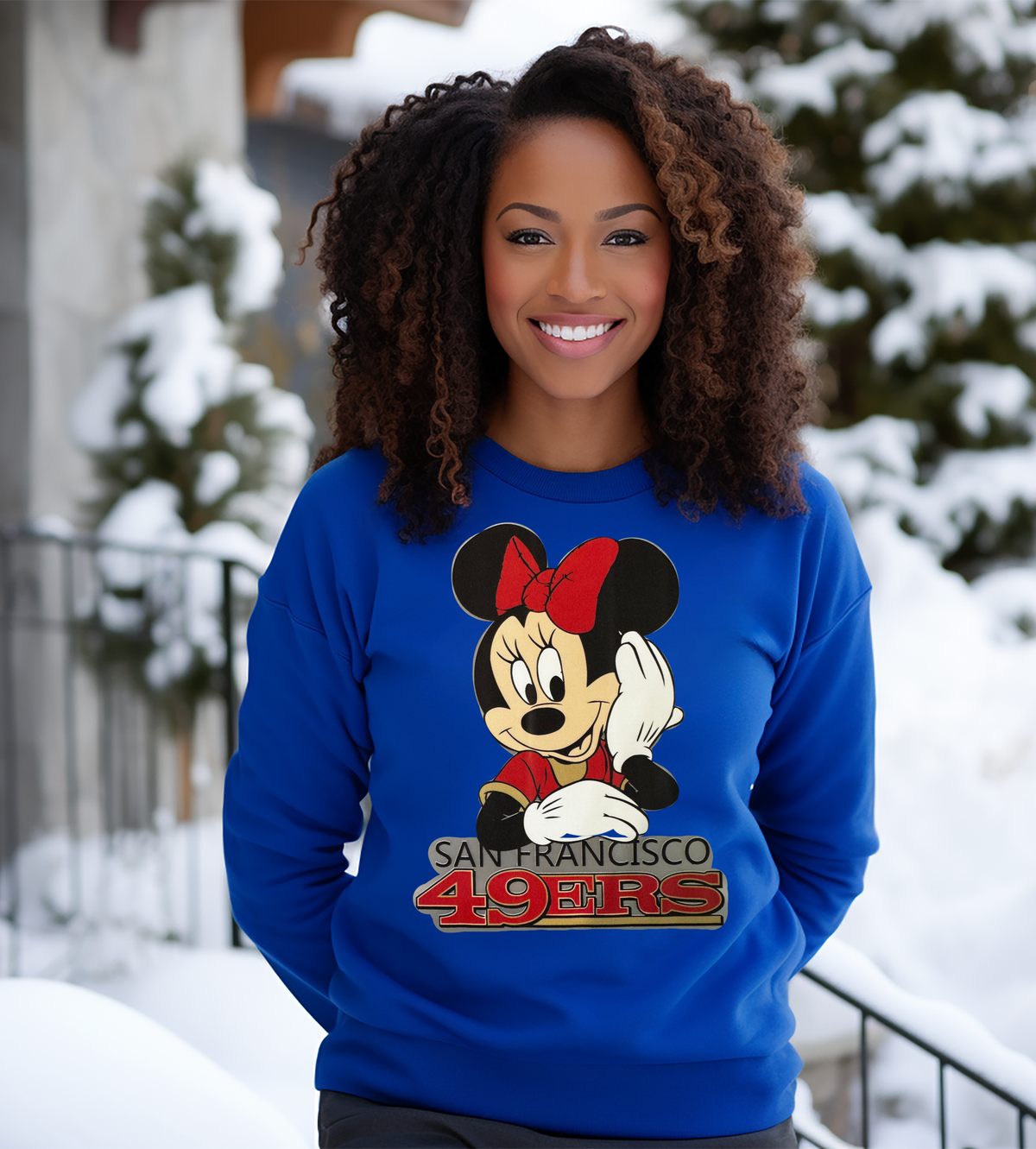 Minnie Mouse San Francisco 49ers Graphic T-Shirt | Football Fan Shirt
