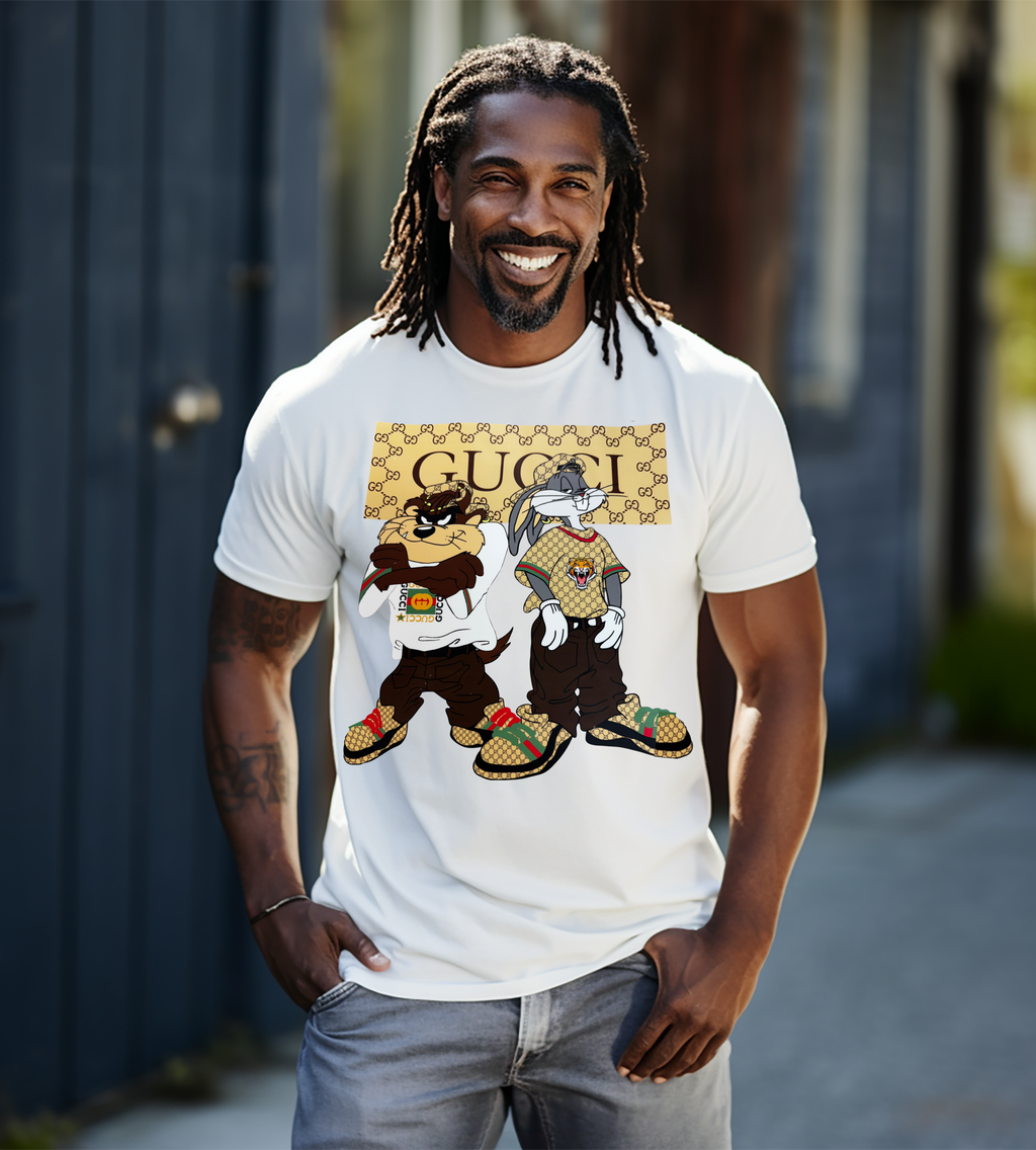 Luxury Drip Cartoon Duo Streetwear Graphic T-Shirt