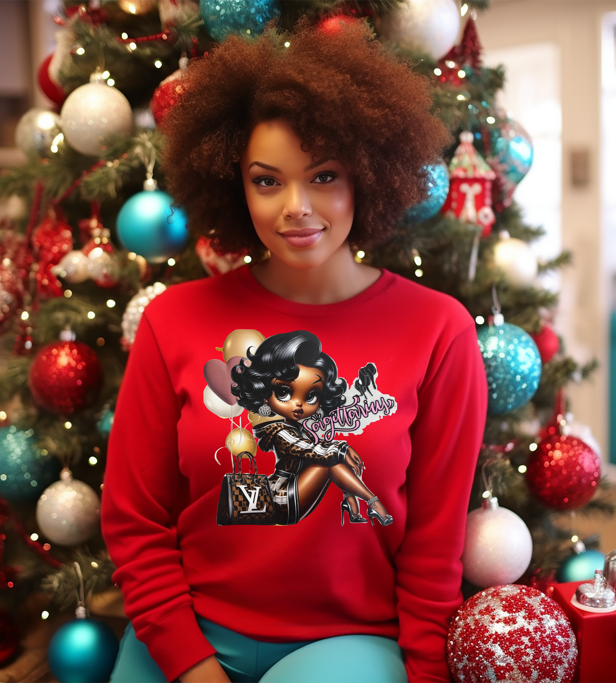 Sagittarius Zodiac Girl Graphic Shirt | Glam Astrology Birthday Tee