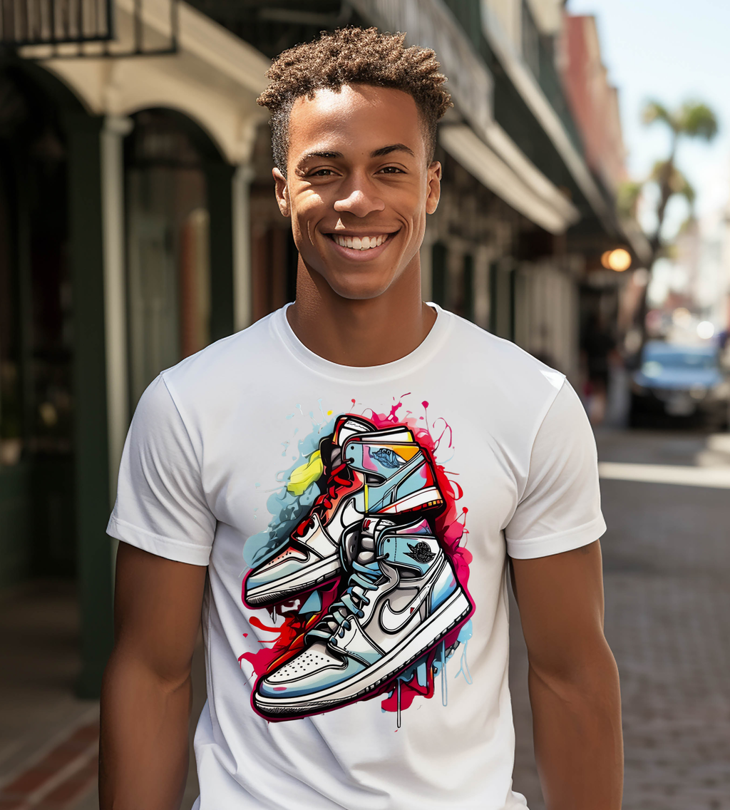 Nike High-Top Sneaker Graphic T-Shirt – Colorful Nike Sneakerhead Tee