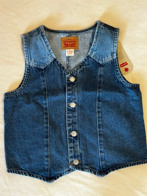 Levi’s Girls’ Rodeo Two-Tone Denim Vest – XL